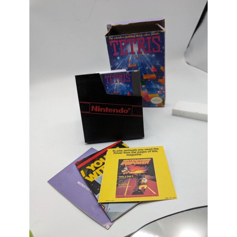 Nintendo NES Tetris Game, Box, Sleeve, Foam Insert, Poster & Manual 1989 Tested